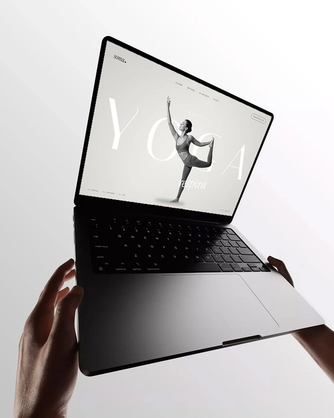 Diseño web para soma, estudio de yoga